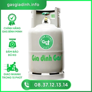 Gas Gia Đình Xám 12kg Bình Minh.
