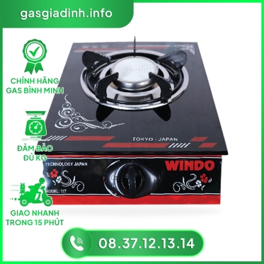 Bếp Gas Đơn WINDO 117 Mặt Kính