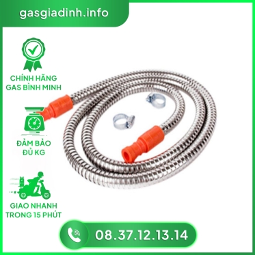 Dây gas inox chống cháy nổ an toàn bảo hành 24 tháng.