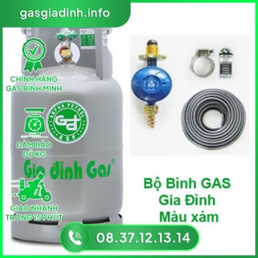  Bộ Bình Gas  Xám VIP 12 Kg Bình Minh.
