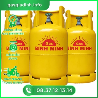Bình gas Bình Minh màu vàng 12kg