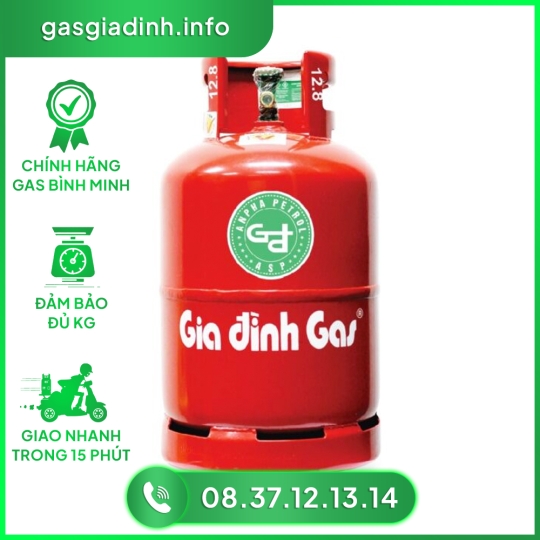 Gas Gia đình Đỏ 12kg Bình Minh.