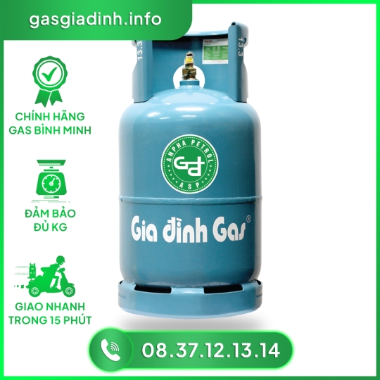  Gas Gia Đình Xanh Biển 12Kg Bình Minh.