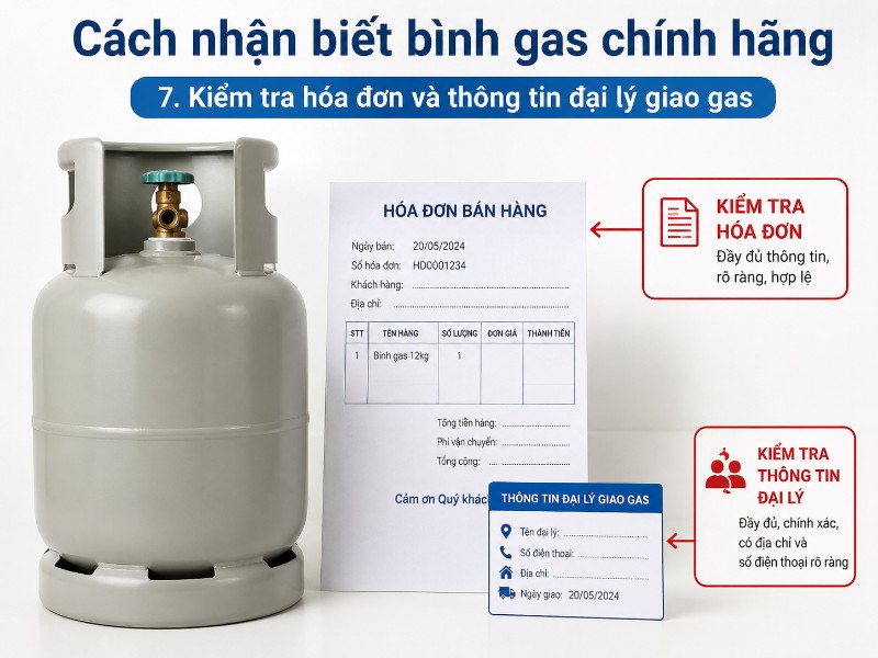 cách nhận biết bình gas chính hãng