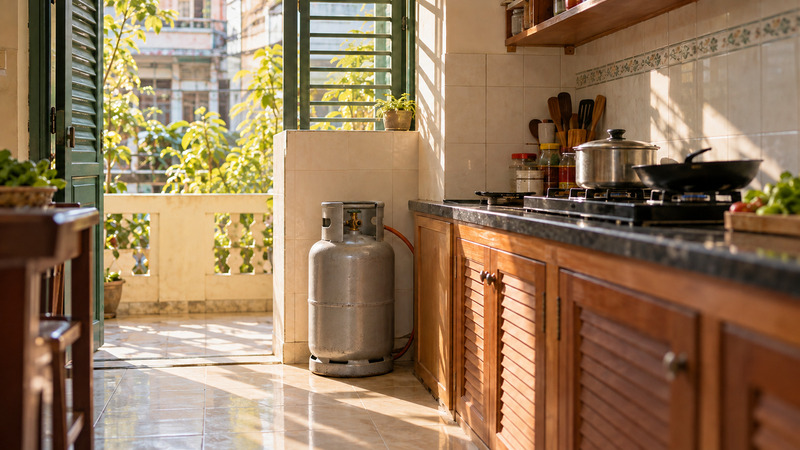 Vị Trí Đặt Bình Gas Trong Nhà Bếp